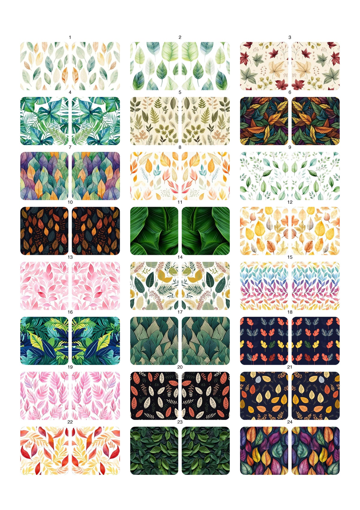 Decals, Leaf Ceramic decals - Enamel Decal - Fusible Decal - Glass Fusing Decal ~ Waterslide Decal 10008