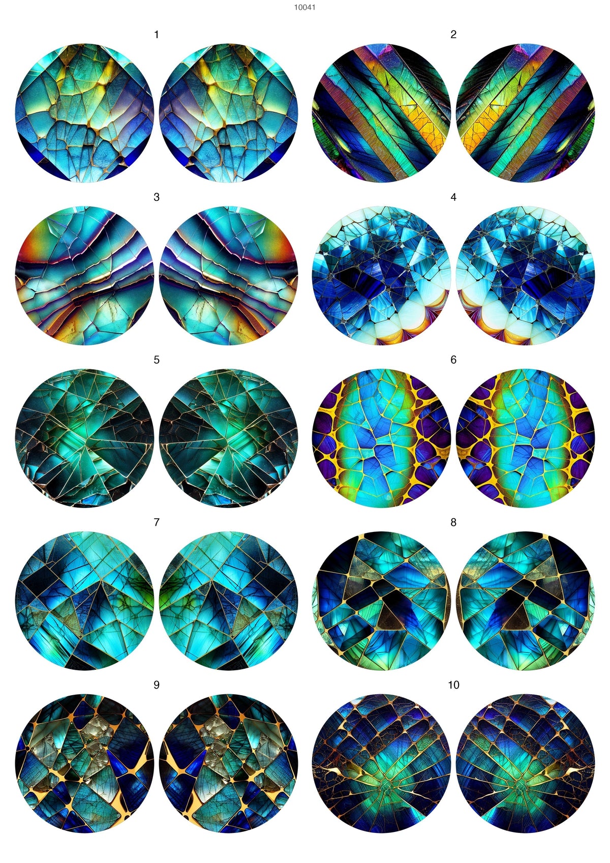 Decals, Crystal Geode Ceramic decals - Enamel Decal - Fusible Decal - Glass Fusing Decal ~ Waterslide Decal 10041