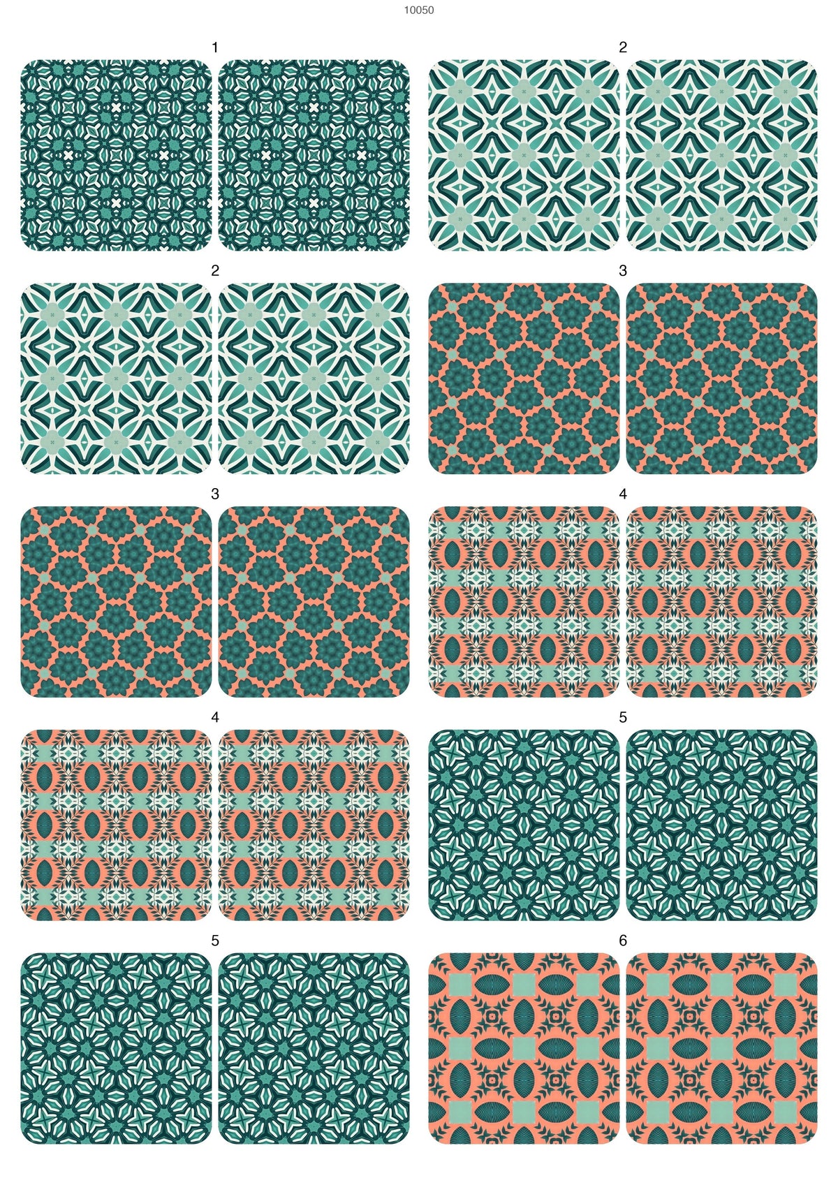Decals, Teal Tile Two Ceramic decals - Enamel Decal - Fusible Decal - Glass Fusing Decal ~ Waterslide Decal 10050