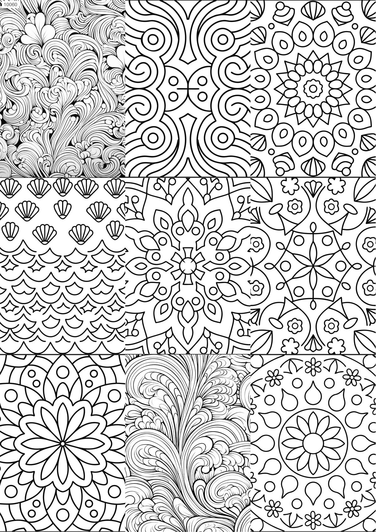 Decals, Zentangle Swirl Ceramic decals - Enamel Decal - Fusible Decal - Glass Fusing Decal ~ Waterslide Decal 10060