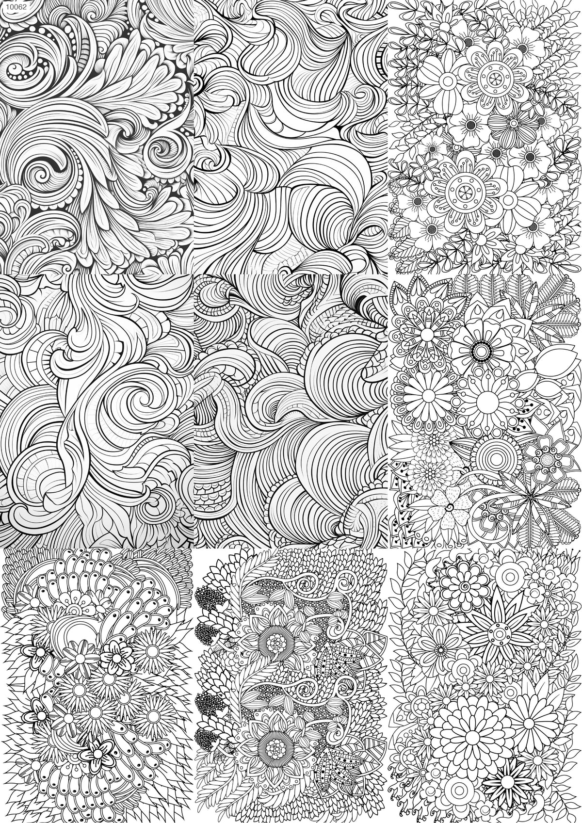 Decals, Zentangle Bloom Ceramic decals - Enamel Decal - Fusible Decal - Glass Fusing Decal ~ Waterslide Decal 10062