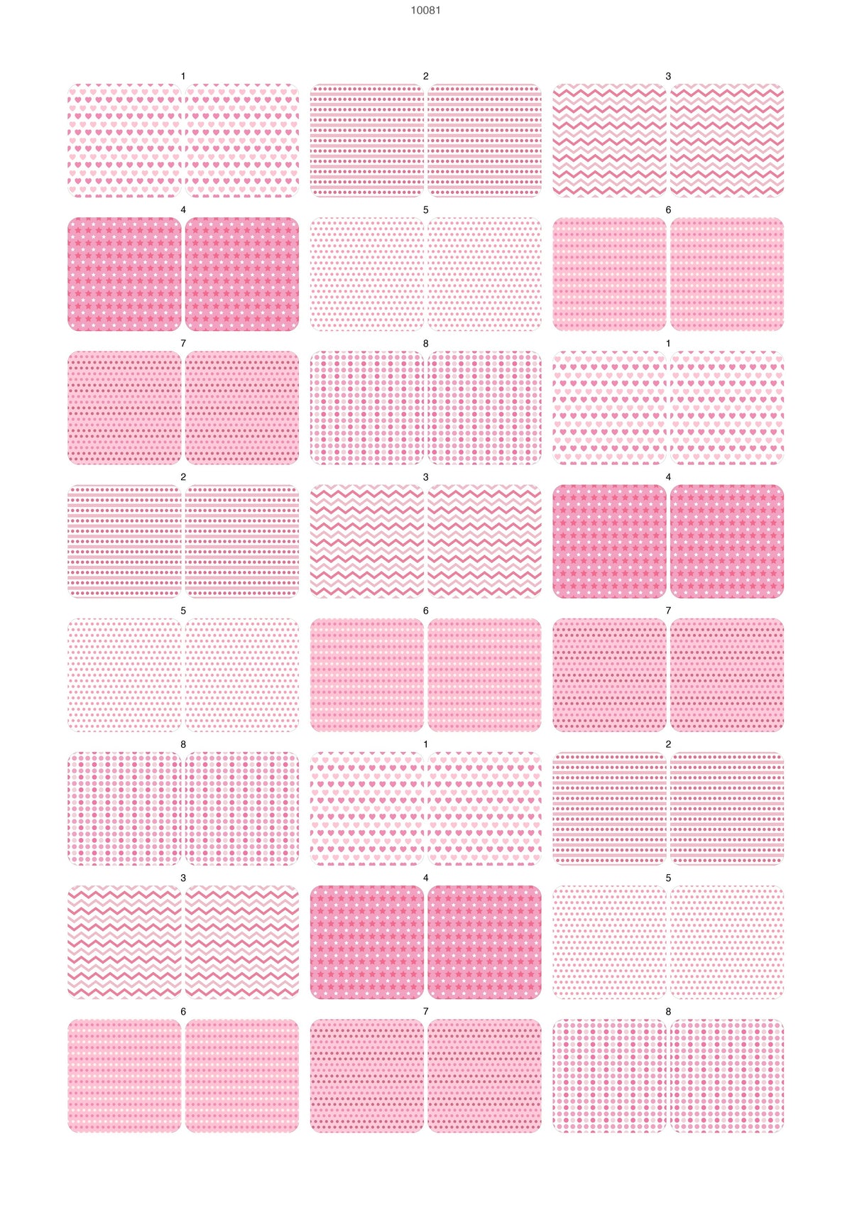Decals, Valentine Pink Pattern Ceramic decals - Enamel Decal - Fusible Decal - Glass Fusing Decal ~ Waterslide Decal 10081