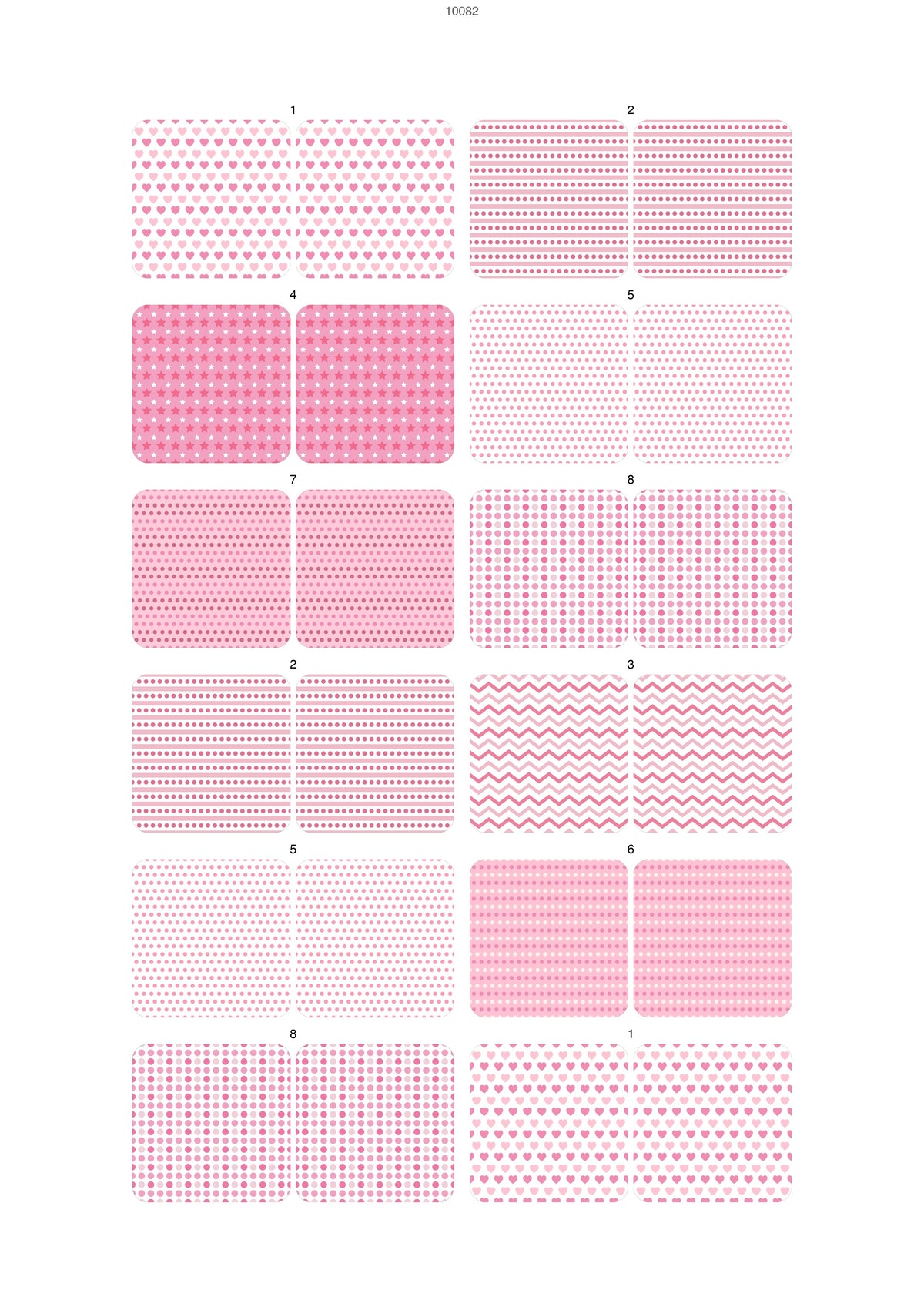 Decals, Valentine Pink Pattern Large Ceramic decals - Enamel Decal - Fusible Decal - Glass Fusing Decal ~ Waterslide Decal 10082