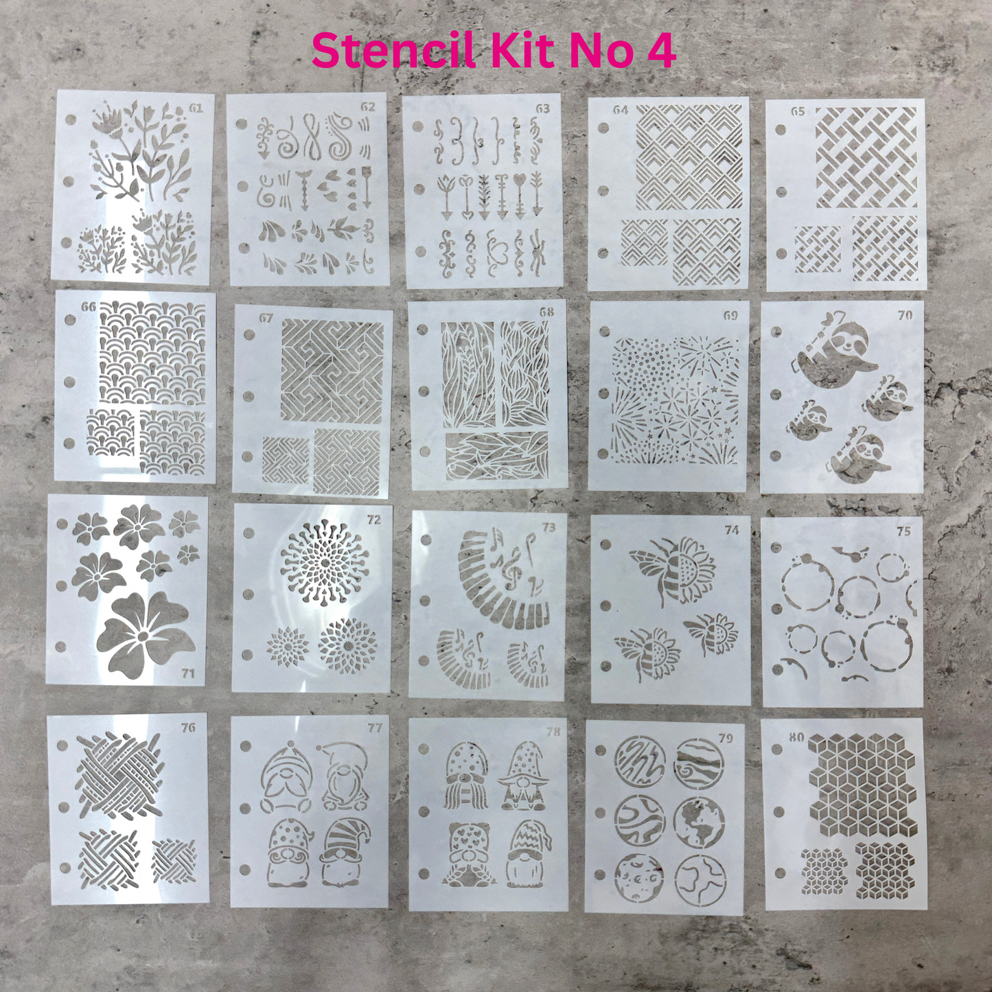 Enameling Supplies New - 4 kits available - 20 Different Designs Stencils With Folder - great for adding enamel powders