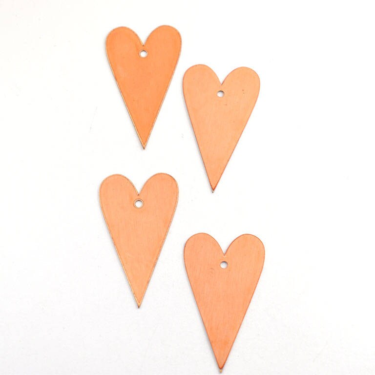 Copper Blanks - 13# Heart copper blank , stamped solid copper, round stamping blank, personalized , copper blank, raw copper