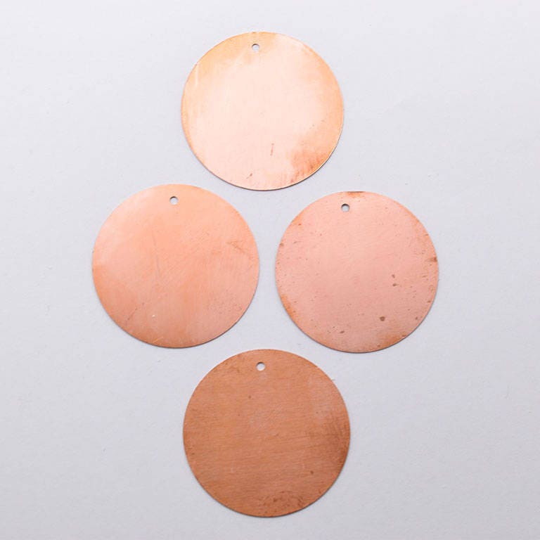 Copper Blanks - 37# Round copper blank, stamped enamel , solid copper, stamping blank, personalized , copper blank, raw copper,pack of