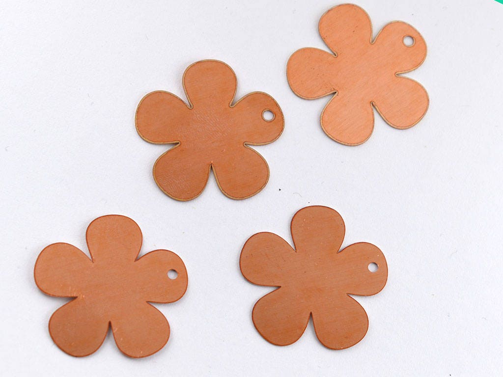 Copper Blanks - 58# Flower copper blank , stamped solid copper, round stamping blank, personalized , copper blank, raw copper