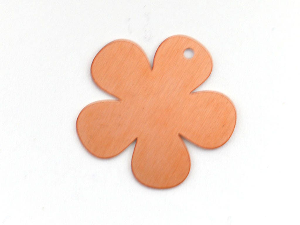 Copper Blanks - 58# Flower copper blank , stamped solid copper, round stamping blank, personalized , copper blank, raw copper