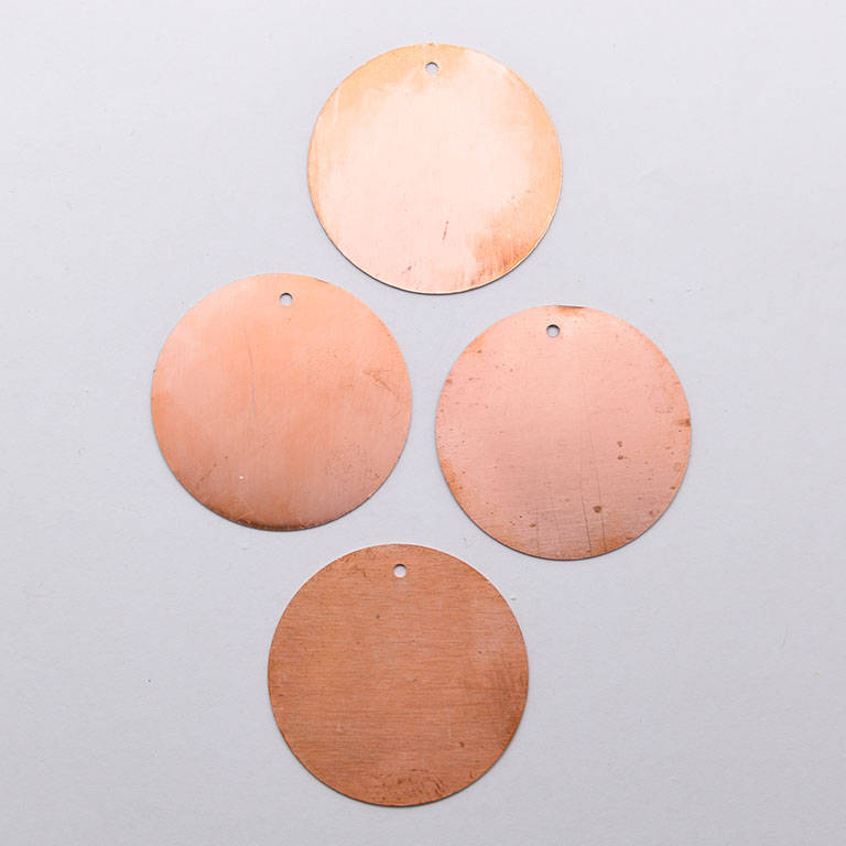 Copper Blanks - 37# Round copper blank, stamped enamel , solid copper, stamping blank, personalized , copper blank, raw copper,pack of