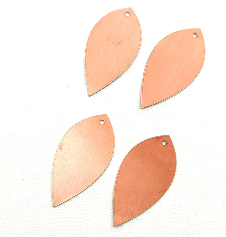 Copper - 24# Leaf copper blank , stamped solid copper, round stamping blank, personalized , copper blank, raw copper