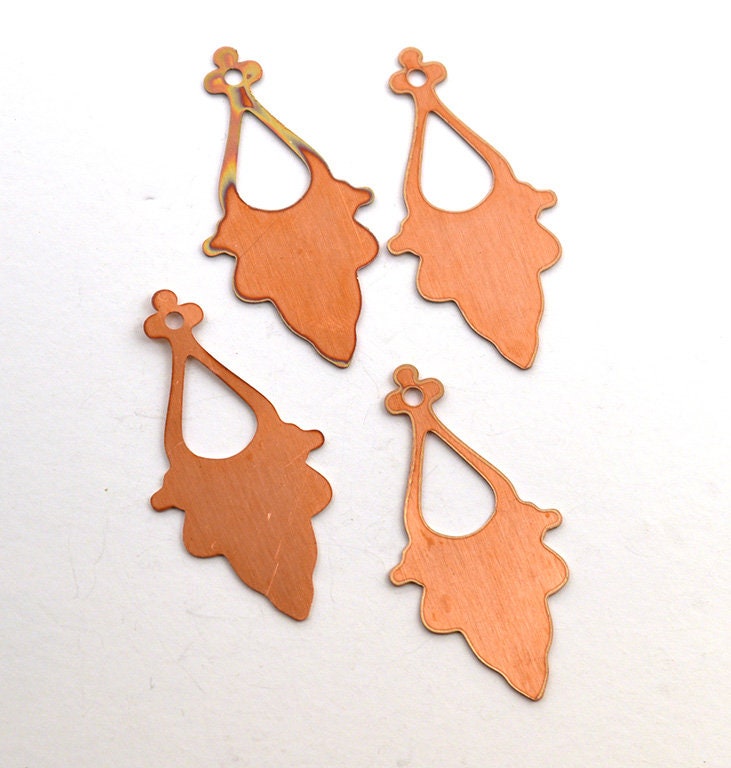 Copper Blanks - 67# Ethnic copper blank , stamped enamel , solid copper, stamping blank, personalized copper blank, raw copper