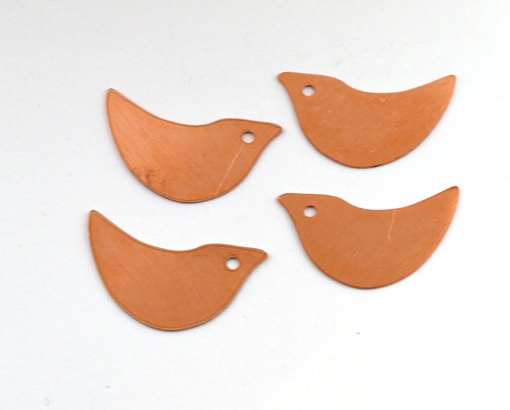 Copper - 83# Bird copper blank , stamped enamel , solid copper, stamping blank, personalized 24 Gauge, Solid , copper blank, raw copper