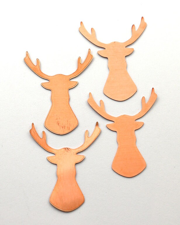 Copper - Sale 99# 20mm Christmas dear, Copper blank, solid copper, stamping blank, personalized 24 Gauge, Soid ,copper blank, raw copper