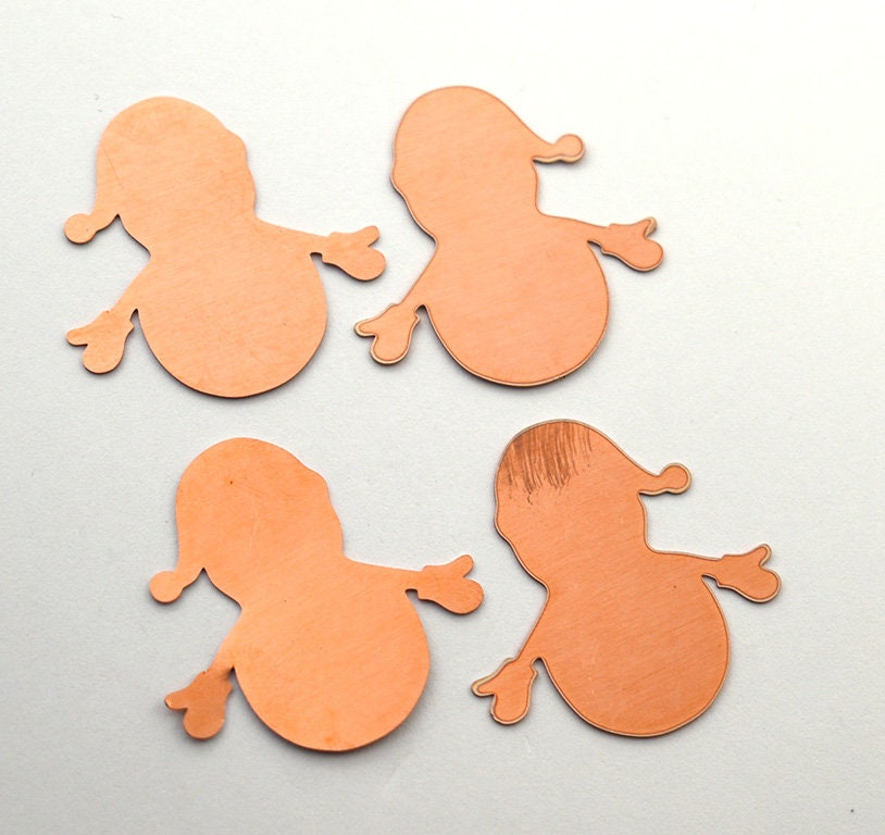 Copper - 103# Snowman Copper blank,stamped solid copper, round stamping blank, personalized 24 Gauge, Solid ,copper blank, raw copper