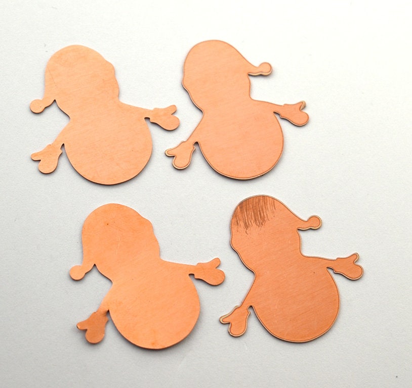 Copper Blanks - 103# Snowman Copper blank - 24 Gauge, Solid