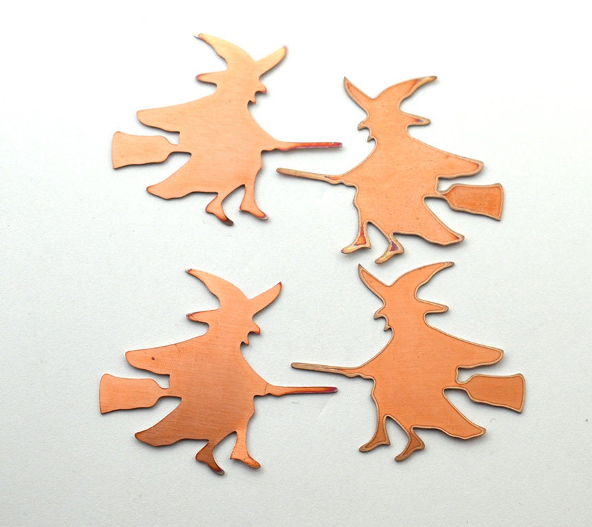 Copper Blanks - 91# Witch Copper blank,stamped solid copper, round stamping blank, personalized ,copper blank, raw copper