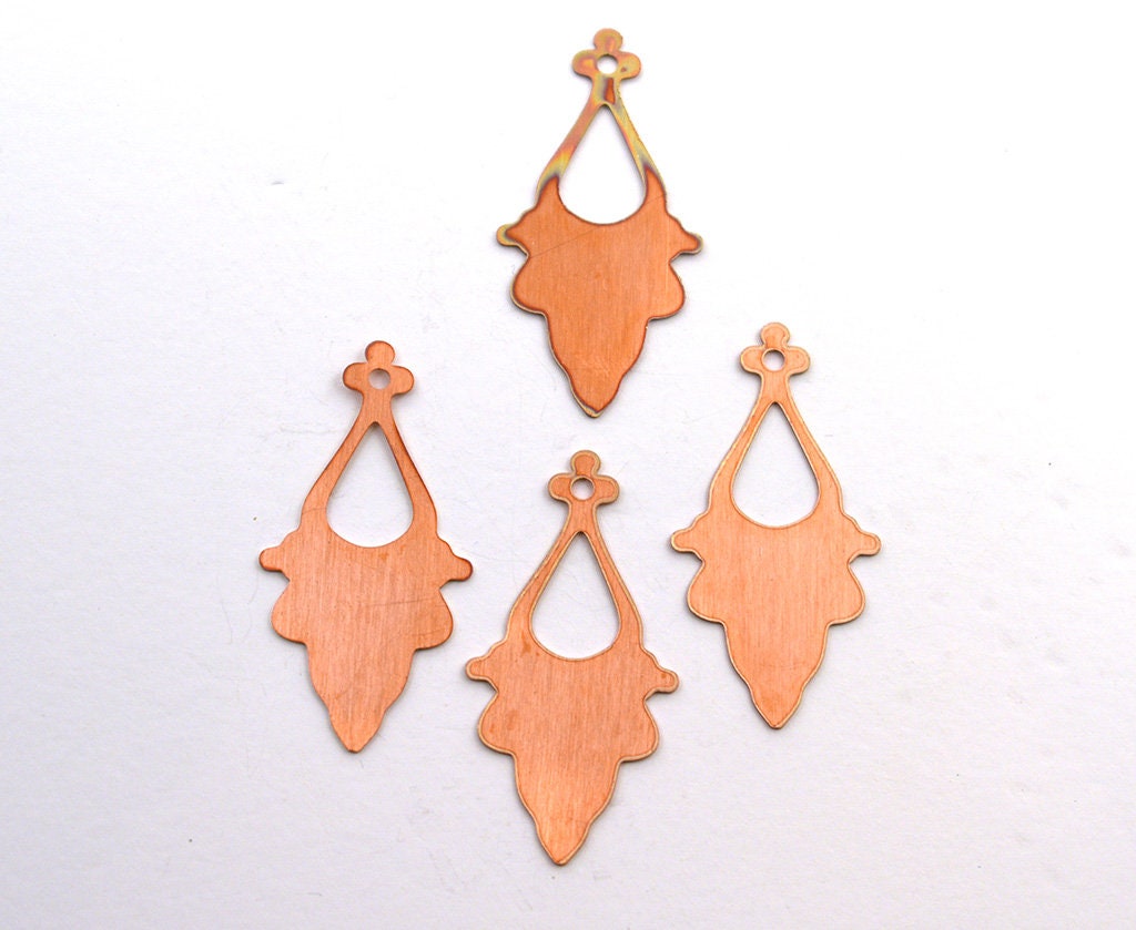 Copper Blanks - 67# Ethnic copper blank , stamped enamel , solid copper, stamping blank, personalized copper blank, raw copper