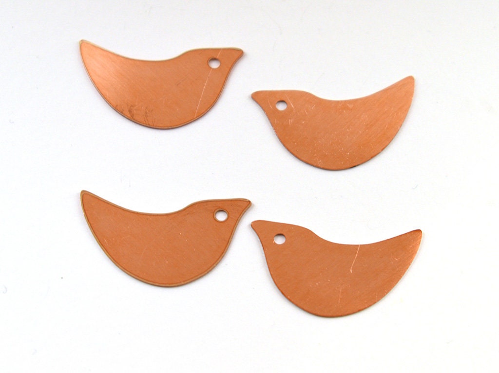 Copper - 83# Bird copper blank , stamped enamel , solid copper, stamping blank, personalized 24 Gauge, Solid , copper blank, raw copper