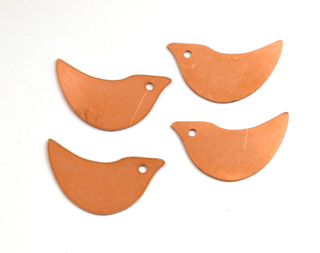 Copper - 83# Bird copper blank , stamped enamel , solid copper, stamping blank, personalized 24 Gauge, Solid , copper blank, raw copper