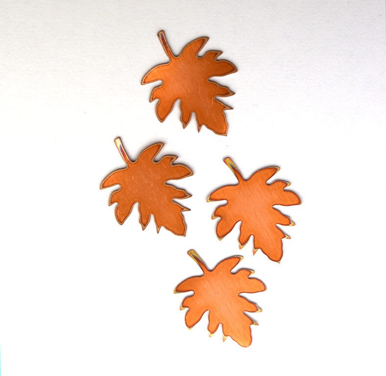 Copper Blanks - 116# leaf copper blank , stamped enamel , solid copper, stamping blank, personalized , copper blank, raw copper