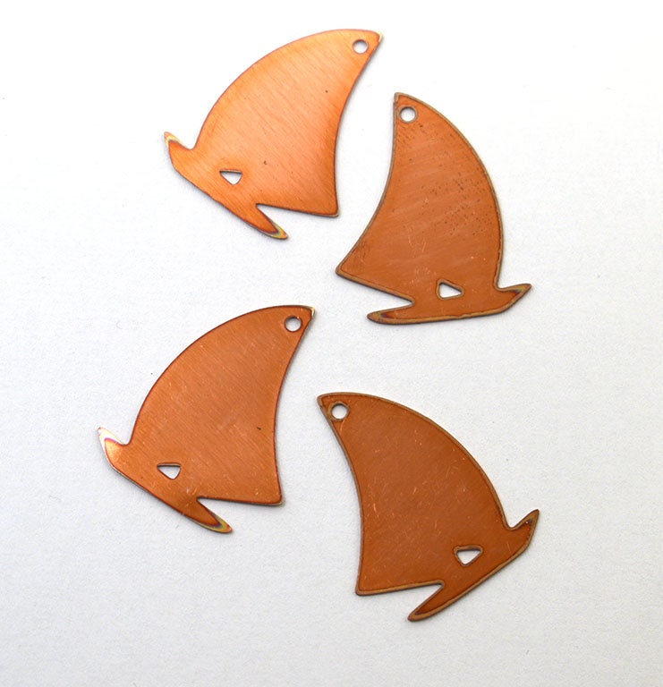 Copper Blanks - 118# Boat copper blank , stamped enamel , solid copper, stamping blank, personalized , copper blank, raw copper