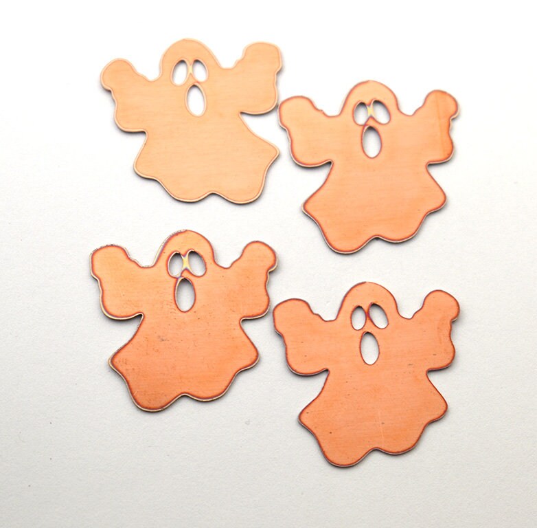 Copper - 90# Ghost copper blank, stamped enamel , solid copper, enamel, stamping blank, personalized , , copper blank, raw copper