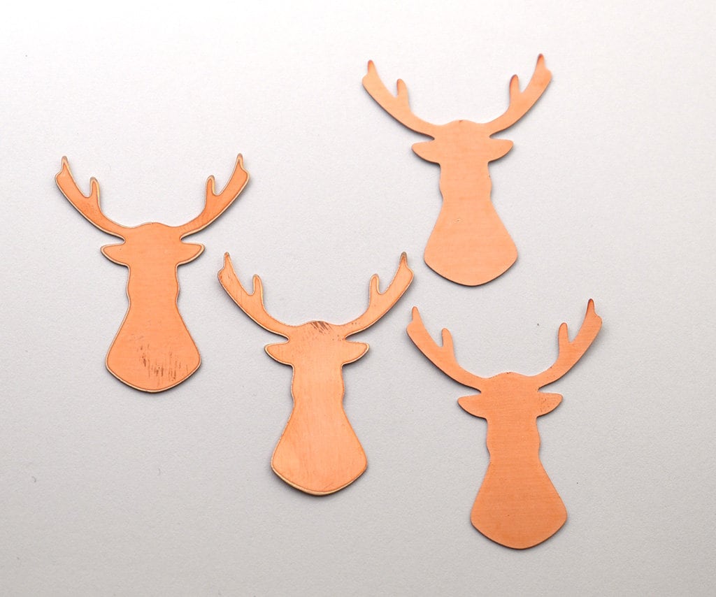 Copper - 99# Christmas dear, Copper blank,stamped solid copper, stamping blank, personalized 24 Gauge, Solid ,copper blank, raw copper