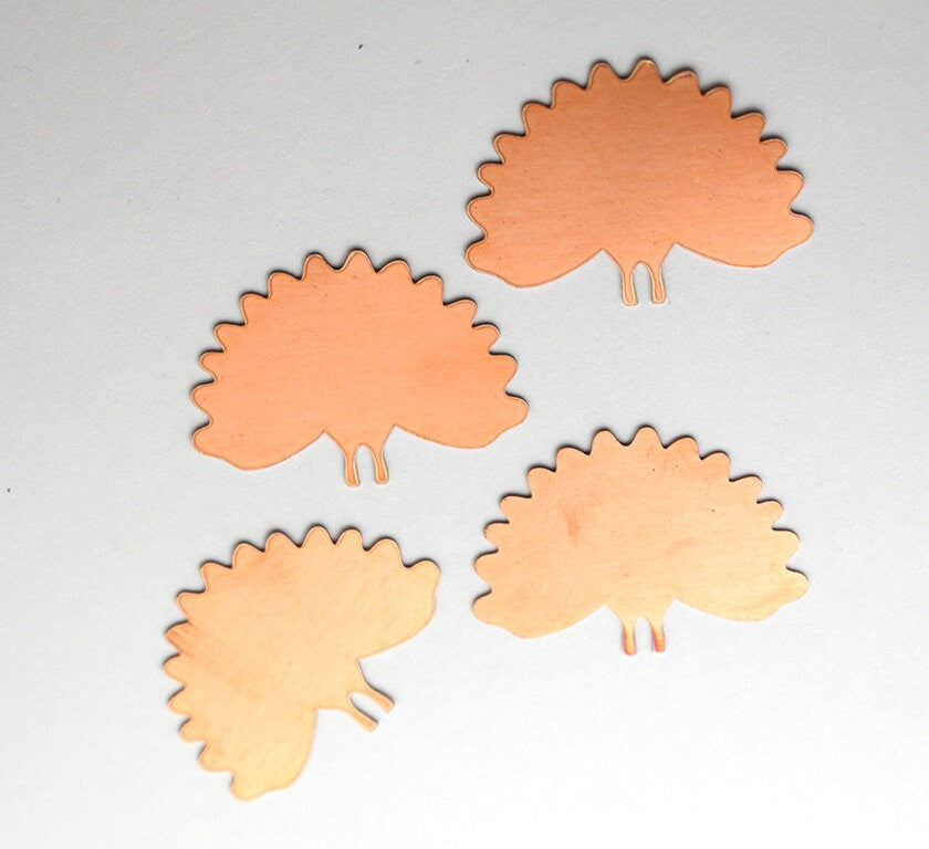 Copper Blanks - 97# Peacock Copper blank,stamped solid copper, round stamping blank, personalized ,copper blank, raw copper