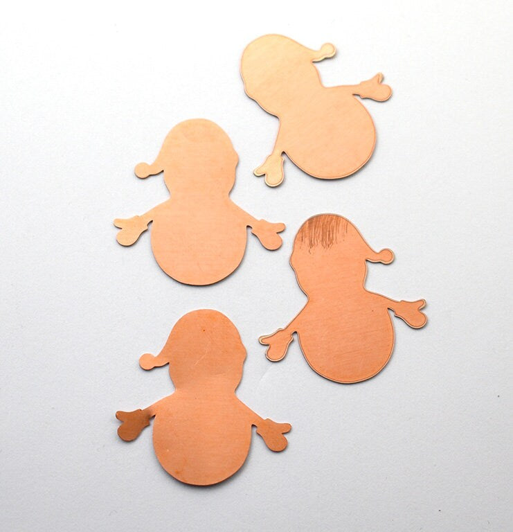 Copper - 103# Snowman Copper blank,stamped solid copper, round stamping blank, personalized 24 Gauge, Solid ,copper blank, raw copper