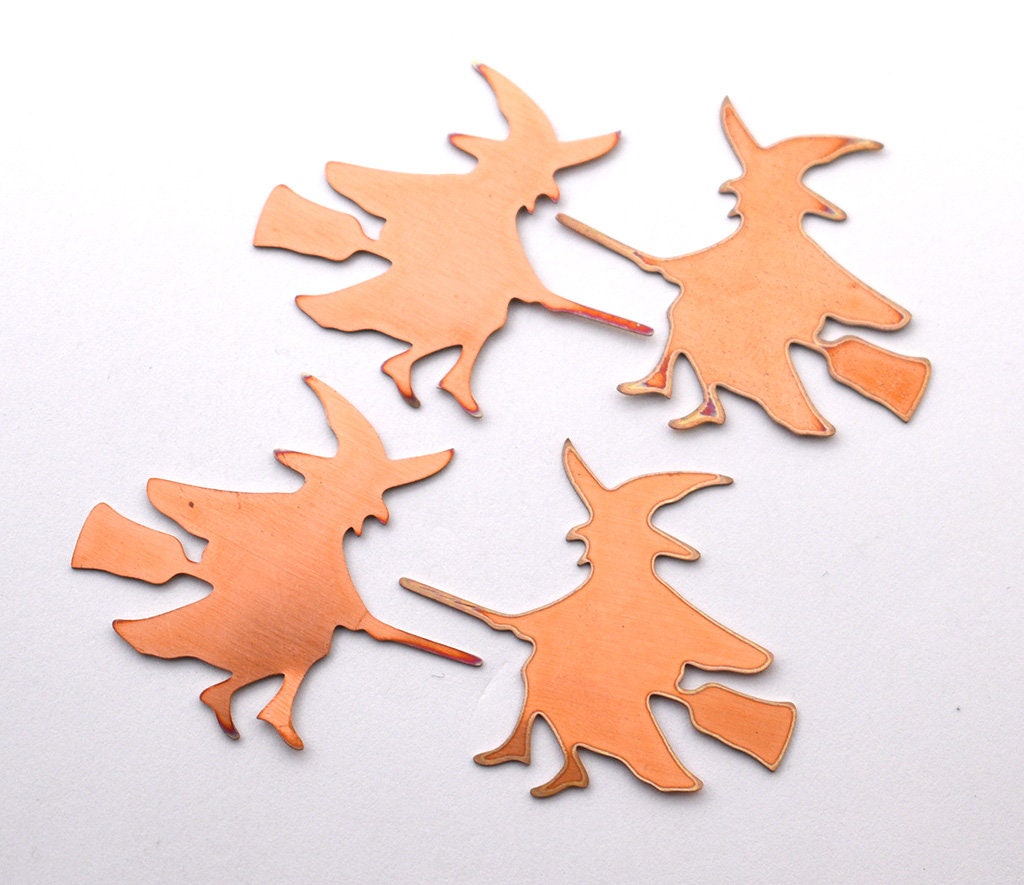 Copper Blanks - 91# Witch Copper blank,stamped solid copper, round stamping blank, personalized ,copper blank, raw copper