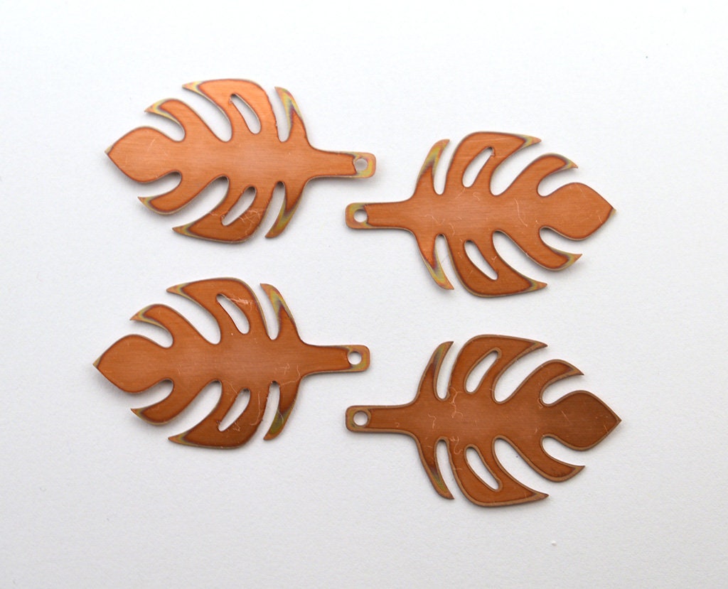 Copper Blanks - 111# leaf copper blank , stamped enamel , solid copper, stamping blank, personalized , copper blank, raw copper