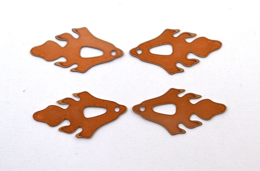 Copper Blanks - 117# leaf copper blank , stamped enamel , solid copper, stamping blank, personalized , copper blank, raw copper