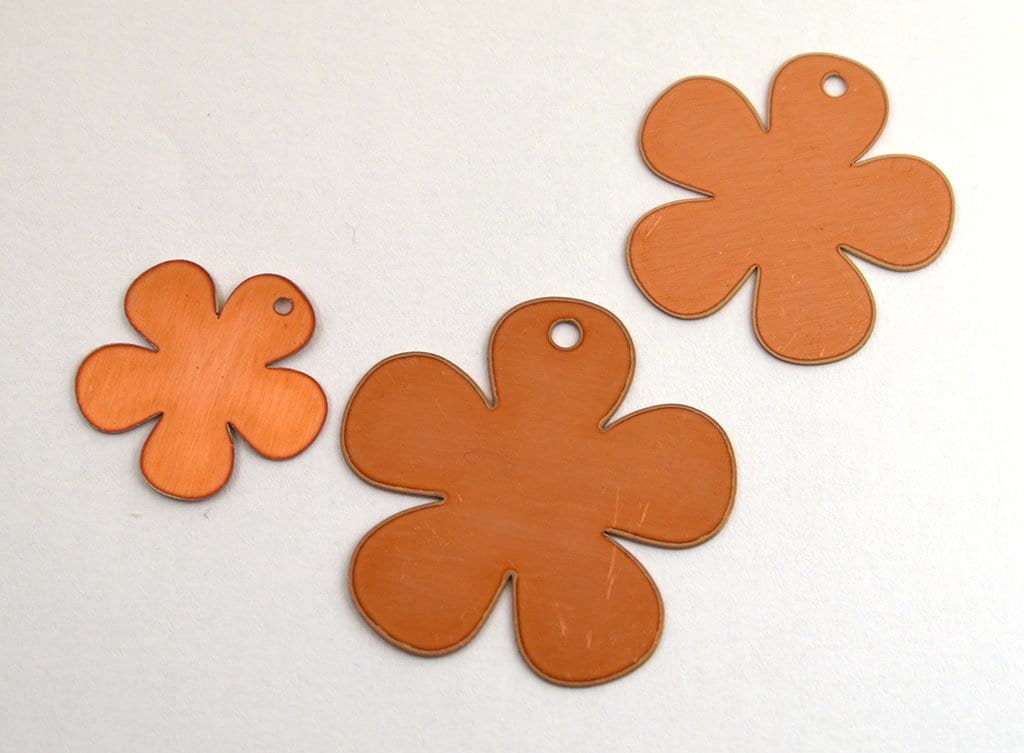 Copper Blanks - 58# Flower copper blank , stamped solid copper, round stamping blank, personalized , copper blank, raw copper
