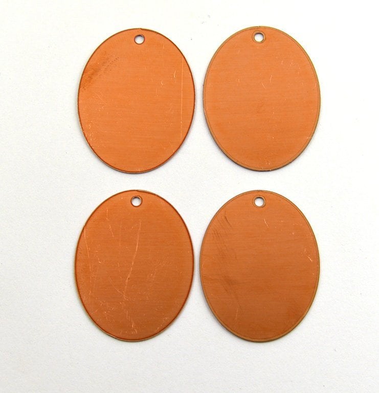 Copper Blanks - 136# Elliptic copper blank - 24 Gauge, Solid