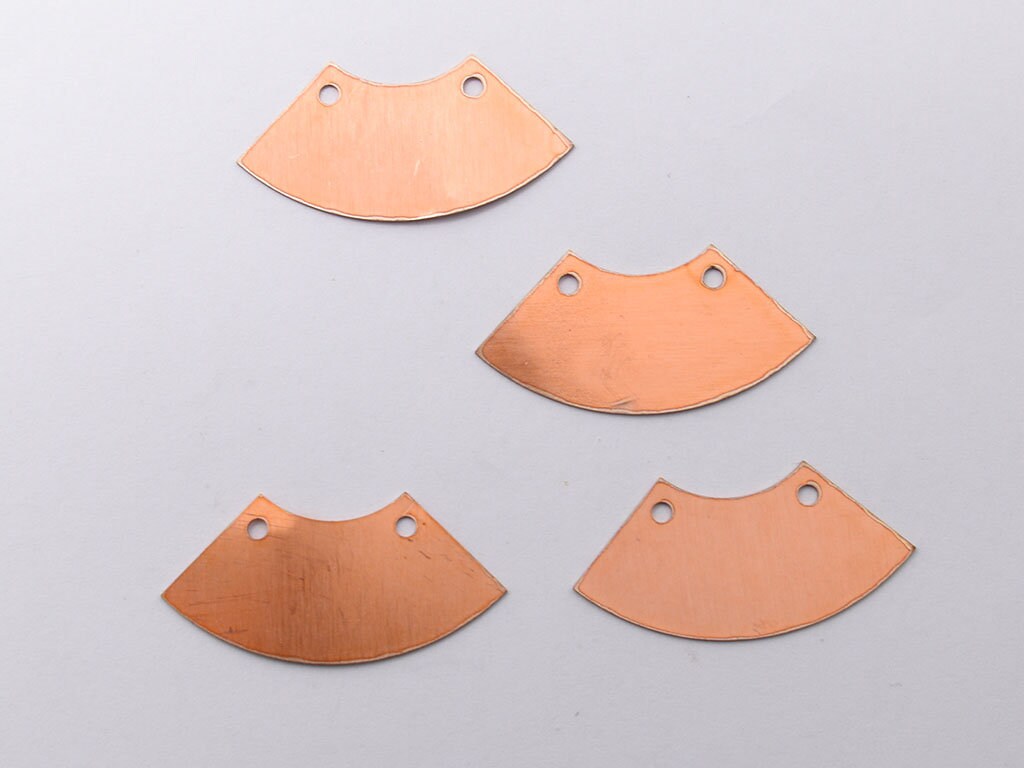 Copper Blanks - 31# Half round copper blank - 24 Gauge, Solid