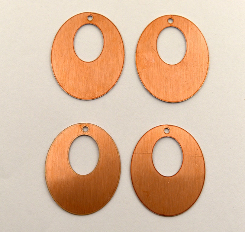 Copper Blanks - 142# Elliptic copper blank - 24 Gauge, Solid
