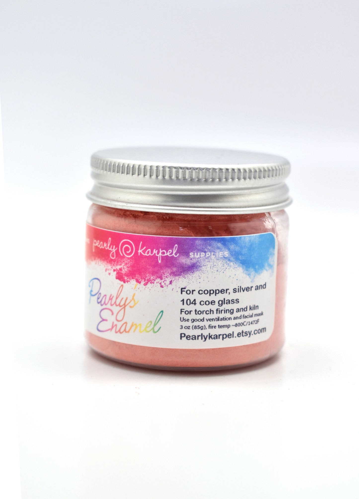 Pearly's Enamel Powder No. 379 Opaque Red 3oz. (85gr.) Great for torch/kiln/Cloisonné and Wet Packing Enameling