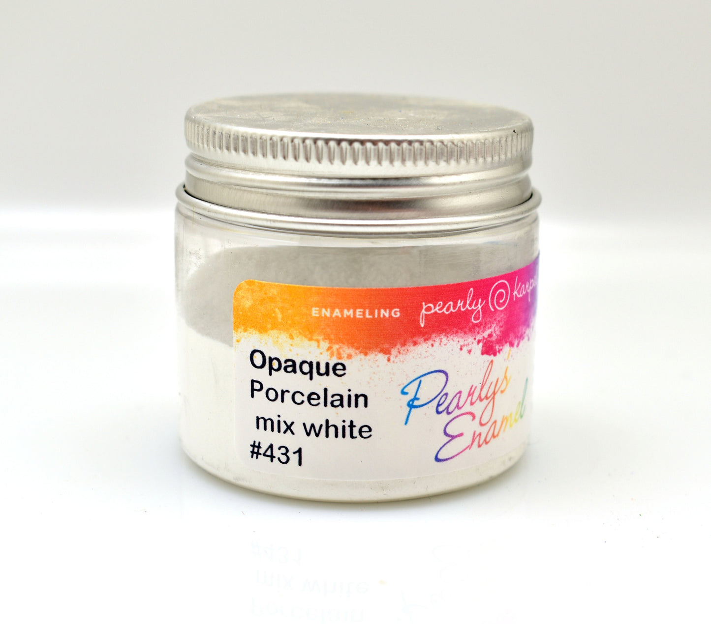 Pearly's Enamel Powder No. 431 Opaque Porcelain Mix White 3oz. (85gr.) Great for torch/kiln/Cloisonné and Wet Packing Enameling