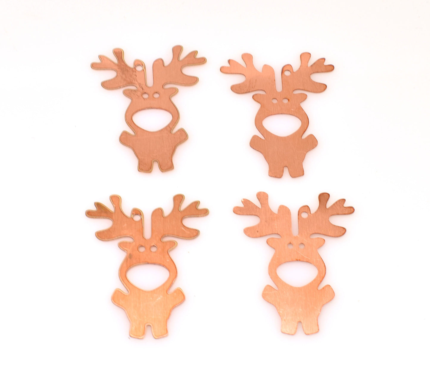 Christmas Copper Blanks - Sale 314# 40mm Christmas dear copper blank, stamped, solid copper, stamping blank, personalized, raw copper