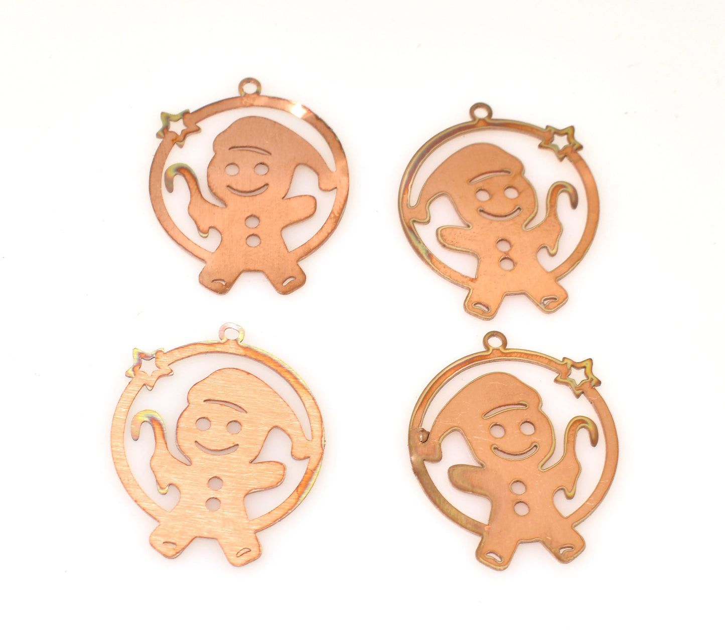 Copper - 311# Christmas gingerbread copper blank , stamped enamel , solid copper, stamping blank, personalized copper blank, raw copper