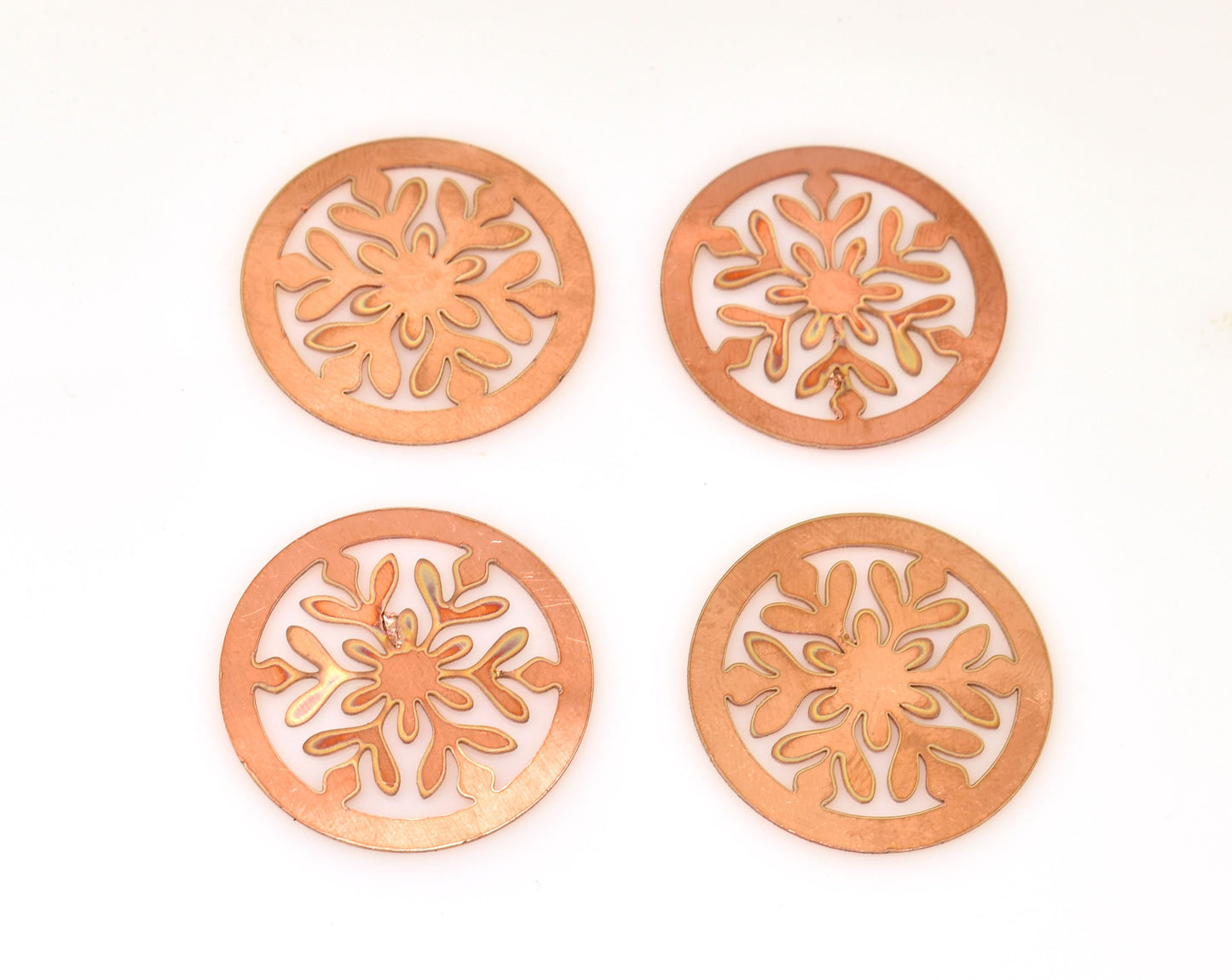Copper - Sale 310# 35mm Snowflake copper blank , stamped enamel , solid copper, stamping blank, personalized copper blank, raw copper