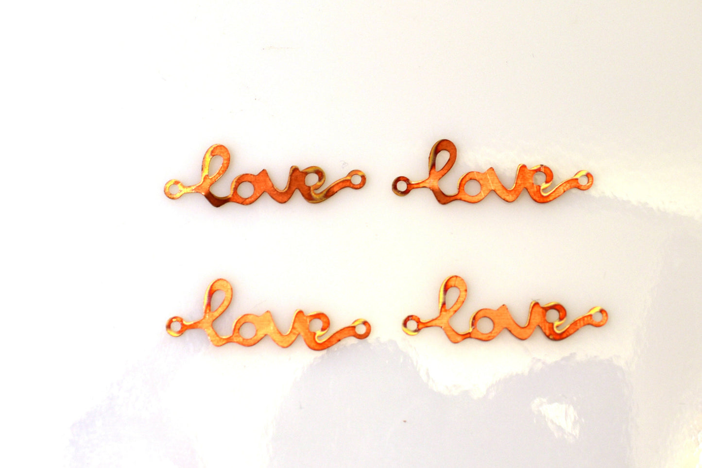 Copper Blanks - 368# Love copper blank , stamped solid copper, round stamping blank, personalized , copper blank, raw copper