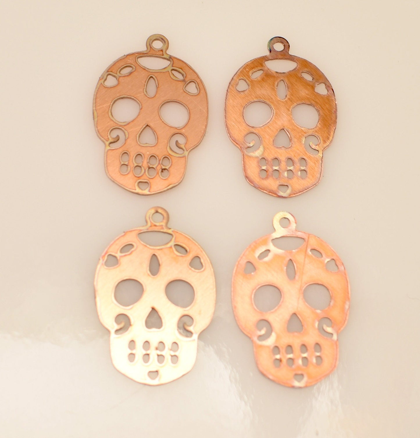 Copper Blanks - 369# Skull copper blank , stamped enamel , copper for enameling, stamping blank, personalized, copper blank, raw copper