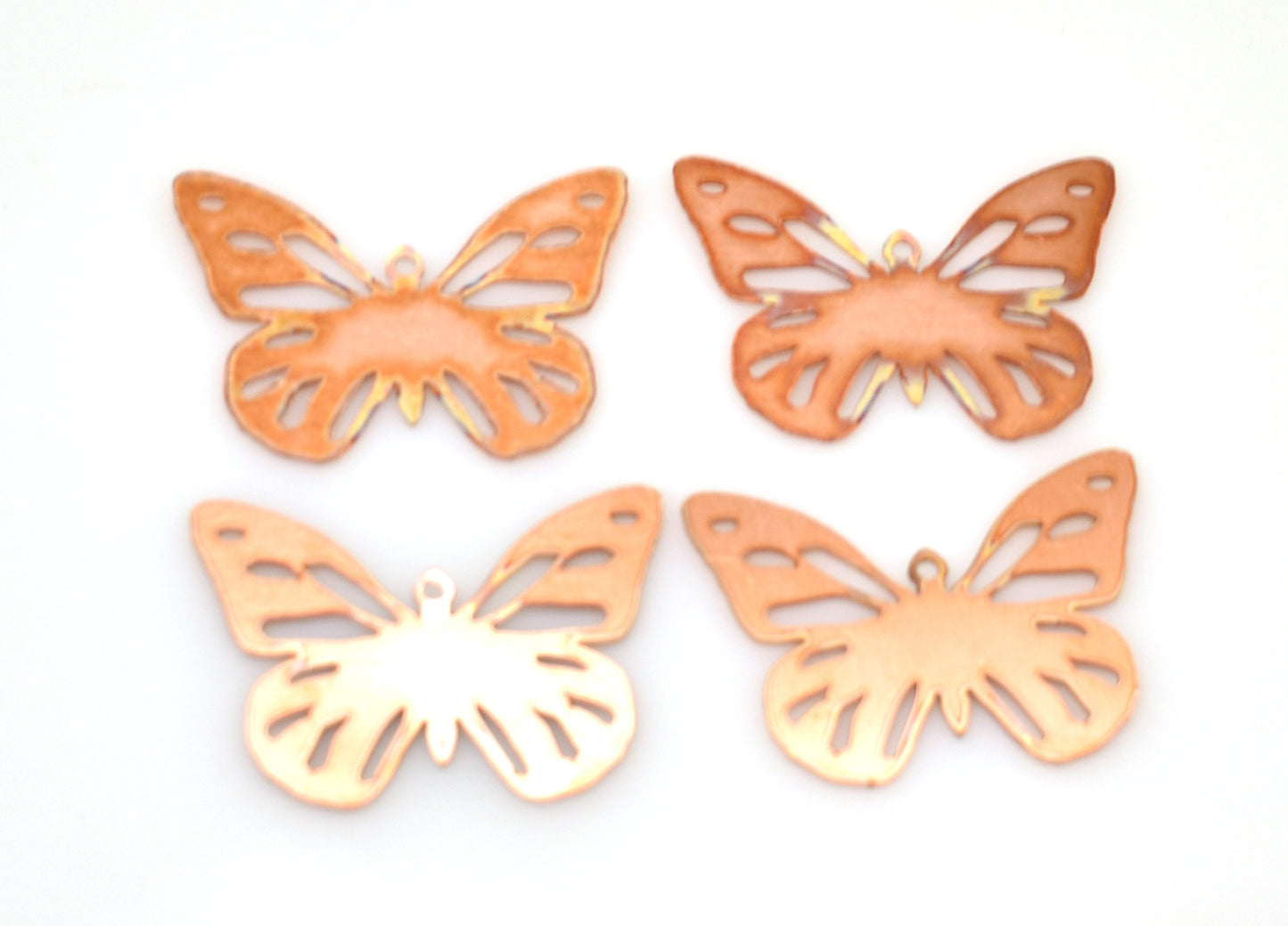 Copper Blanks - 370# Butterfly copper blank 24 Gauge, Solid 40mm