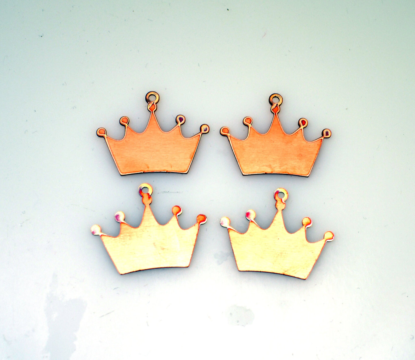 Copper Blanks - 372# New - Crown Copper blank , stamped enamel , solid copper, stamping blank, personalized copper blank, raw copper