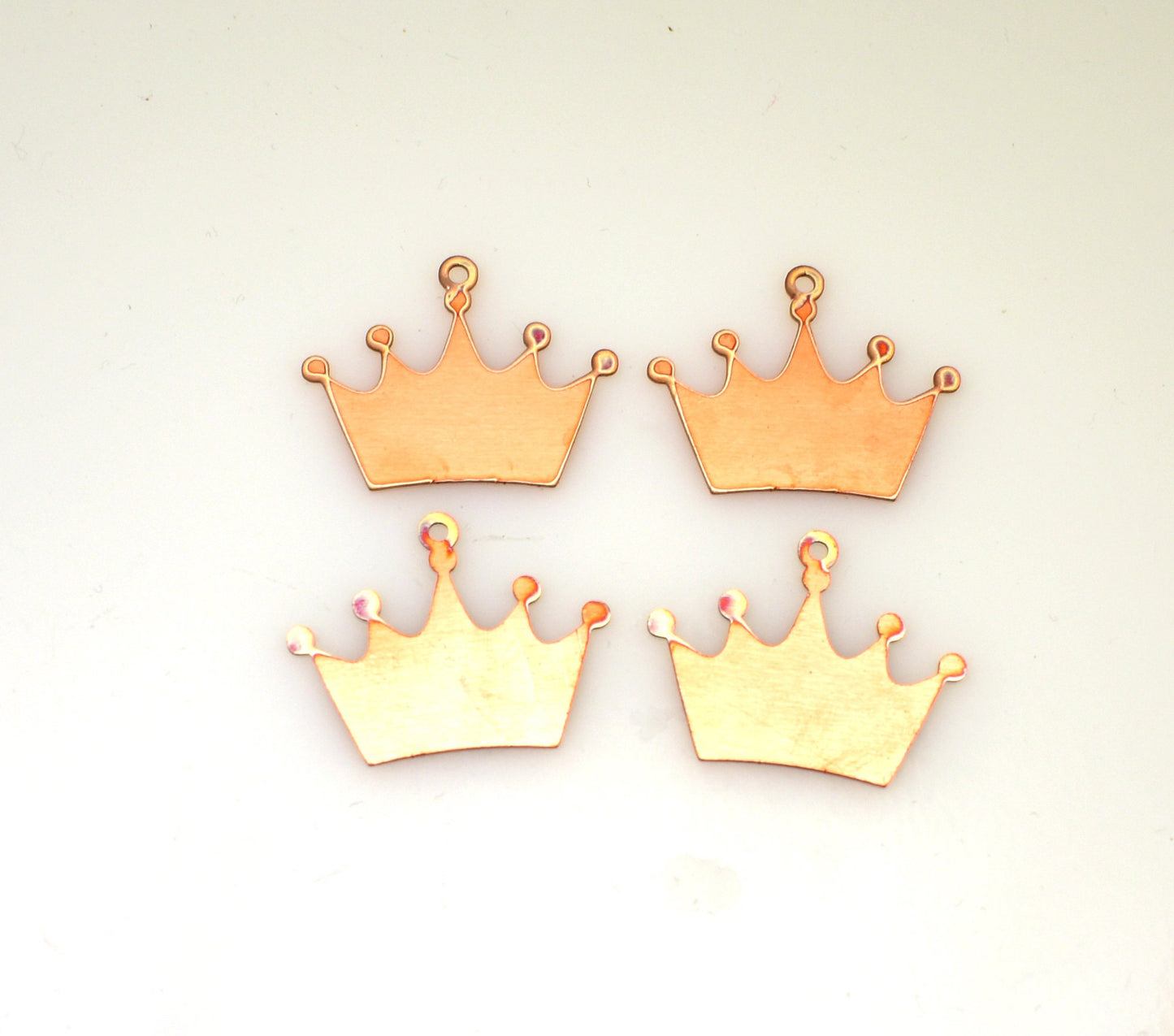 Copper Blanks - 372# New - Crown Copper blank , stamped enamel , solid copper, stamping blank, personalized copper blank, raw copper