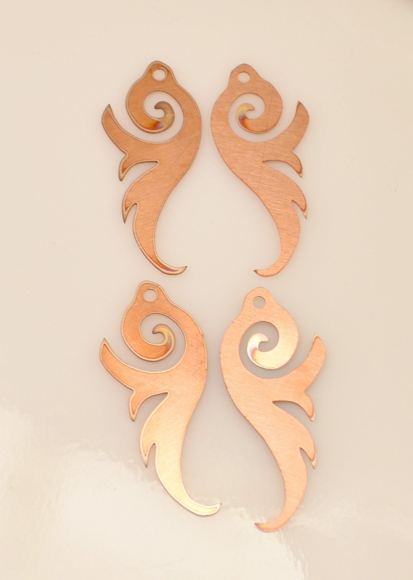 Copper Blanks - 371# Spirals copper blank 24 Gauge, Solid