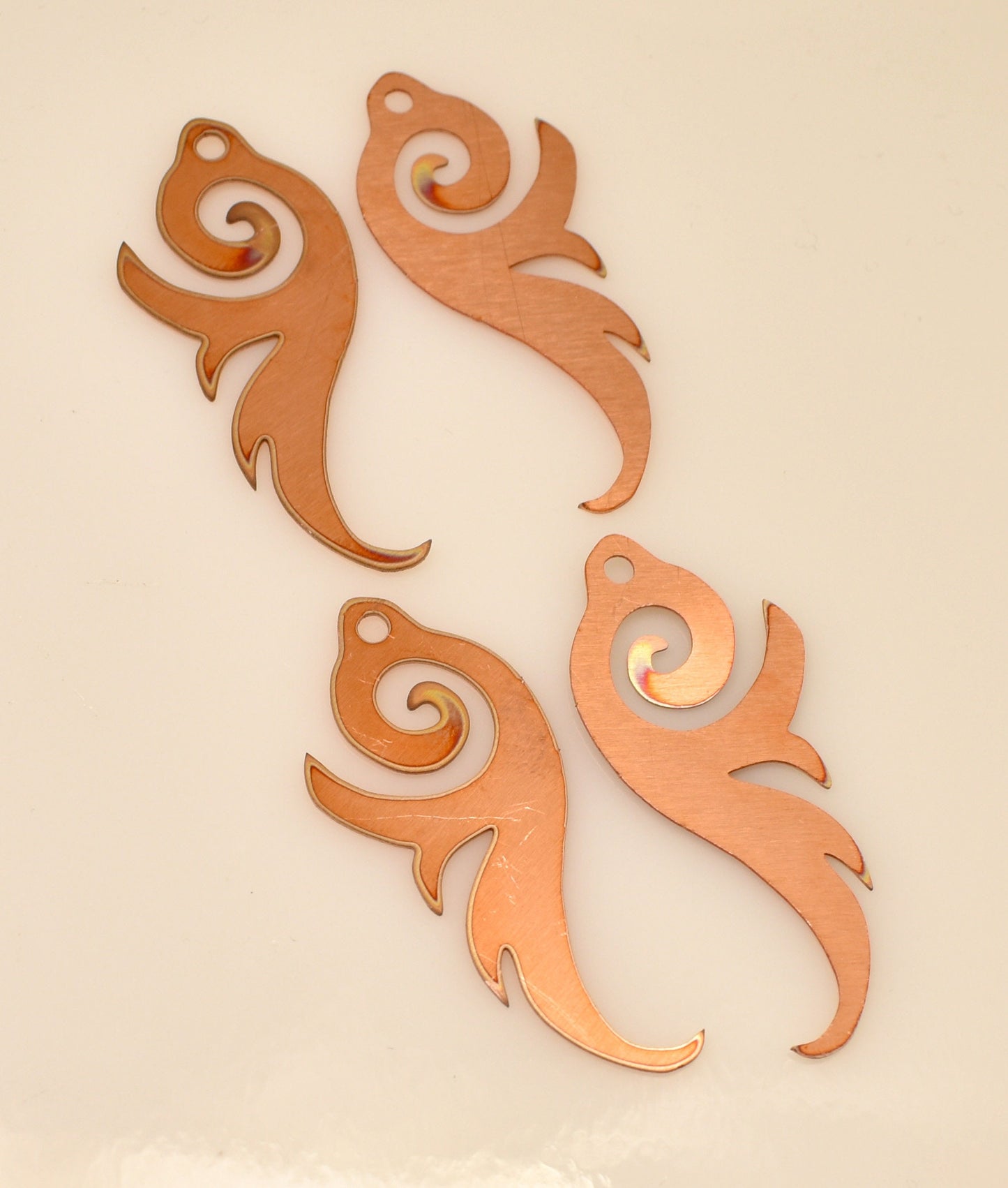 Copper Blanks - 371# Spirals copper blank 24 Gauge, Solid