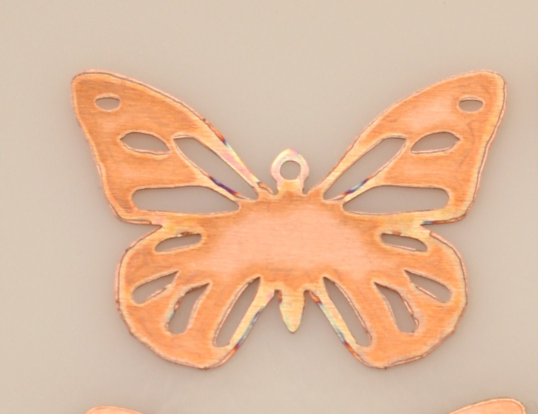 Copper Blanks - 370# Butterfly copper blank 24 Gauge, Solid 40mm
