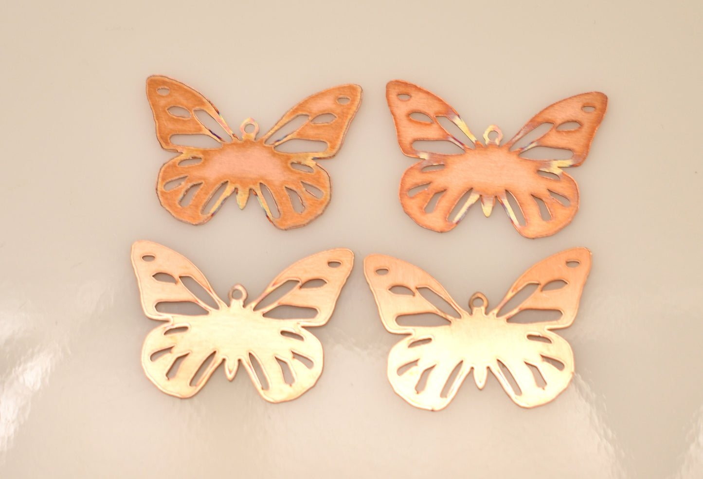 Copper Blanks - 370# Butterfly copper blank 24 Gauge, Solid 40mm